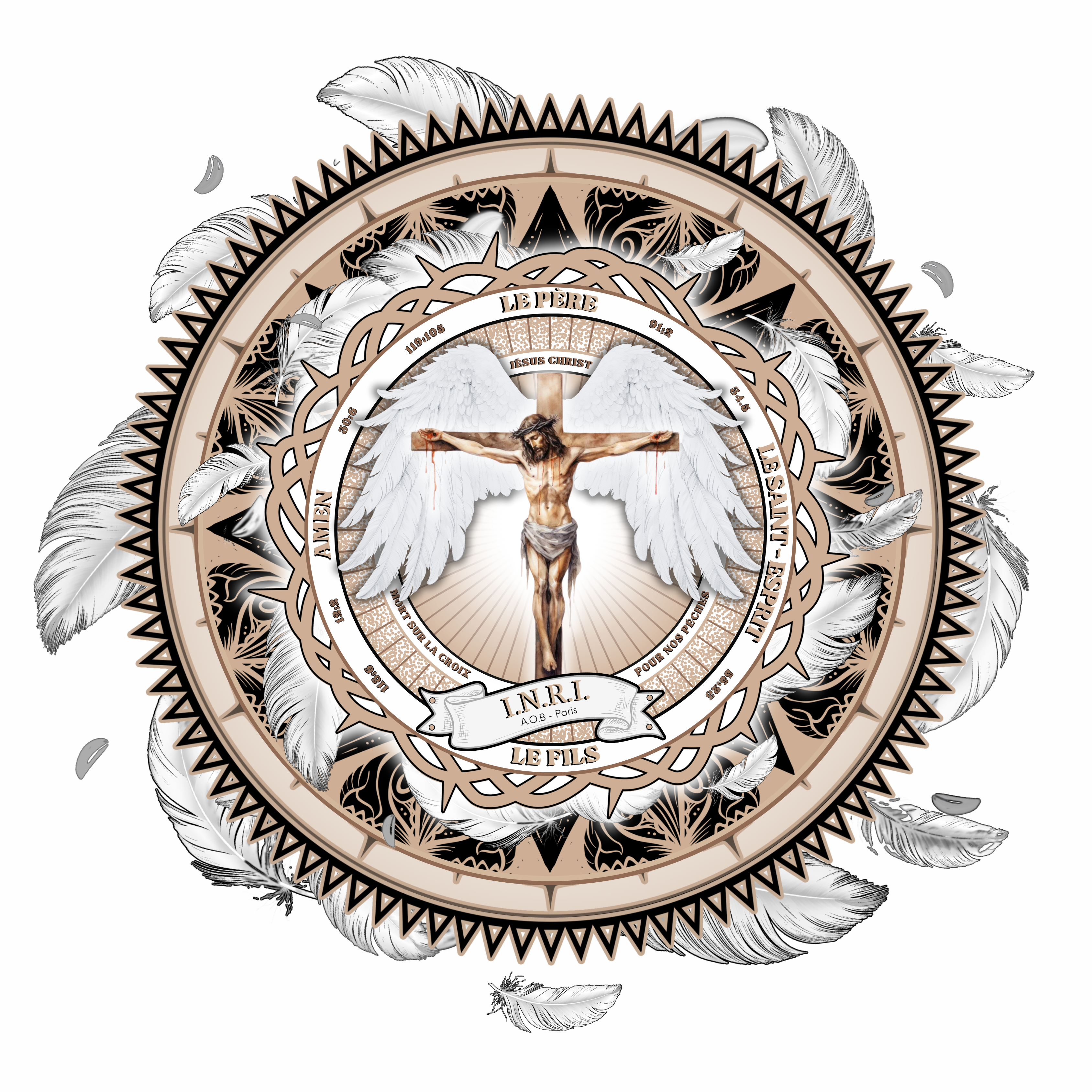 LE T-SHIRT MANCHES LONGUES "I.N.R.I."